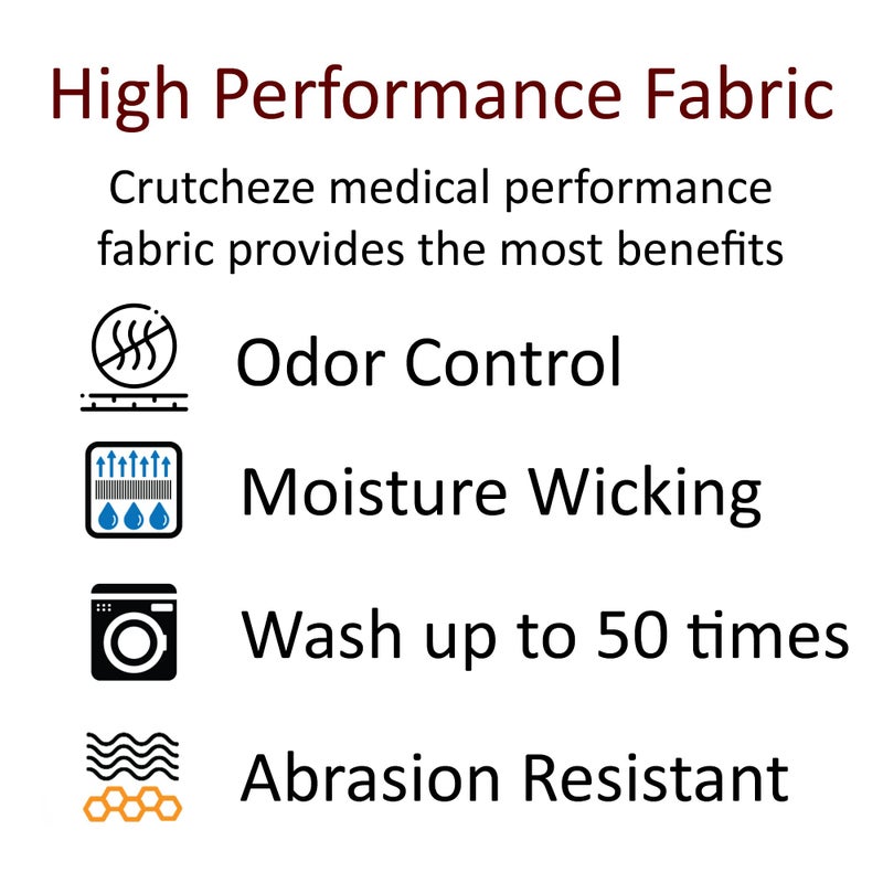 Crutcheze Wheelchair Armrest Covers â€“ Soft Padded Cushions for Comfort & Support â€“ Washable, Moisture-Wicking Fabric â€“ Easy to Install â€“ Fits Standard Wheelchairs â€“ Designed in USA - Image 2